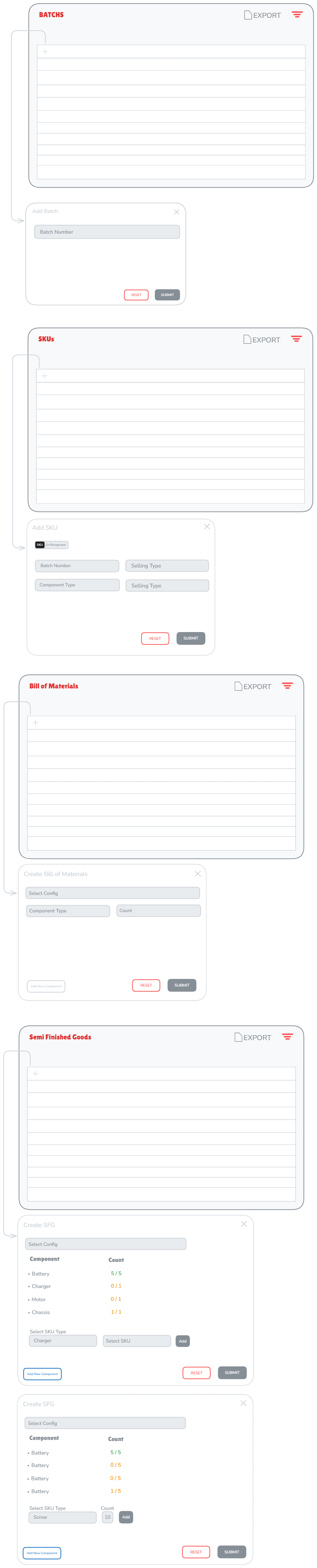 warranty management ui